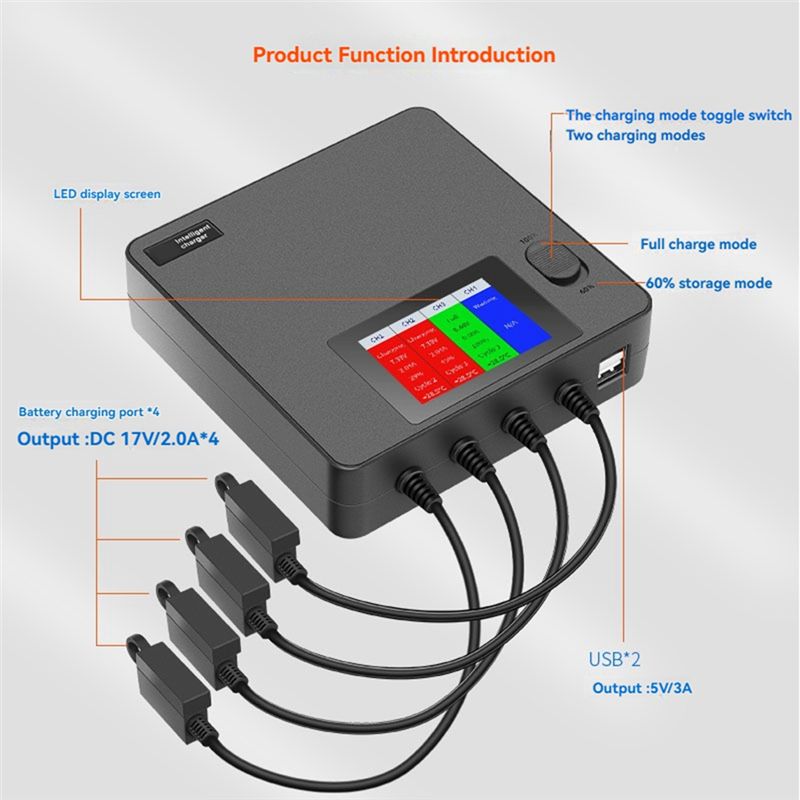 Classic-6-In-1 Digital Display - đánh giá và giá Drone Battery Smart