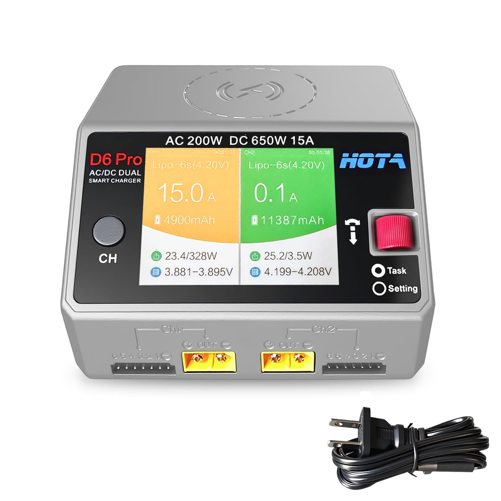 NEW HOTA D6 Pro Grey AC 200w D - đánh giá và giá Drone Battery Smart