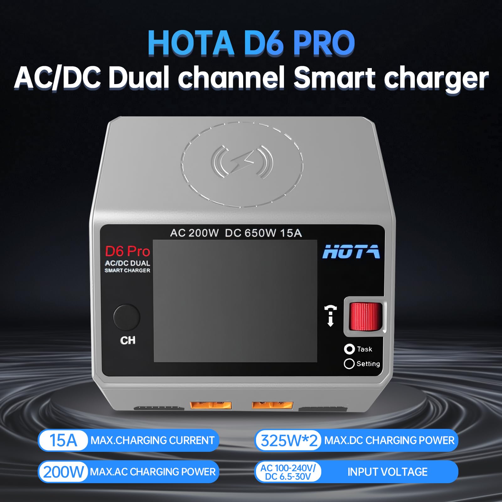 NEW HOTA D6 Pro Grey AC 200w D - đánh giá và giá Drone Battery Smart