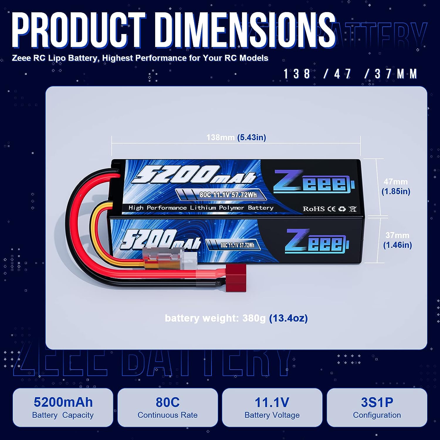 1/2pcs Zeee 3S 5200mAh Lipo Ba - đánh giá và giá Drone Battery 3S
